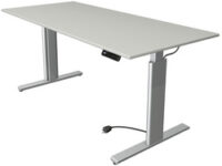 kerkmann Table de bureau assis-debout Move 3 tube,gris clair