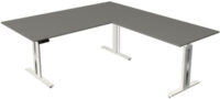 kerkmann Table de bureau assis-debout Move 3 fresh, graphite