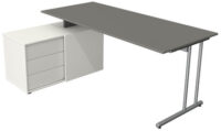 kerkmann Poste de travail complet Start Up, graphite