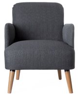 PAPERFLOW Fauteuil visiteur Brooks, anthracite