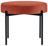 PAPERFLOW Banc GAIA, rond, habillage tissu, brun