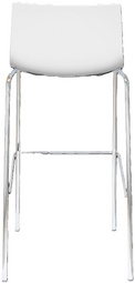 PAPERFLOW Chaise de bar HARPER, set de 2, blanc