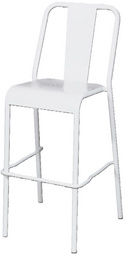 PAPERFLOW Chaise de bar d'extérieur ARTY, set de 2, blanc