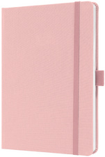 sigel Carnet de notes Jolie Feel, tissu, A5, ligné, rose