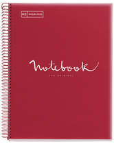 MIQUELRIUS Cahier à spirale "Notebook EMOTIONS", A4, rouge