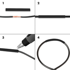 LogiLink Set de gaines thermorétractables, 300 pièces, noir – Image 2