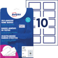 AVERY Zweckform Etiquettes pour badges, 80 x 50 mm, bleu