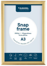 EUROPEL Cadre porte-affiche premium, A4, 25 mm, doré