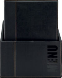 Securit Protège-menus TRENDY, A4, boîte de 20, noir