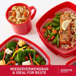Sistema Boîte pour micro-ondes MEDIUM SOUP MUG, 650ml, rouge – Image 5