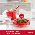 Sistema Boîte pour micro-ondes MICROWAVE, 1,29 l, rouge – Image 5