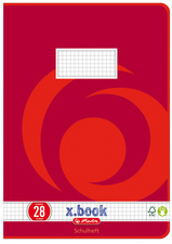 herlitz Cahier x.book, A4, linéature 28 / quadrillé
