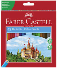 FABER-CASTELL Crayons de couleur CASTLE, étui de 48