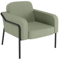PAPERFLOW Fauteuil visiteur MEDSO RUND L, tissu, vert