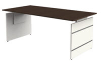 kerkmann Table annexe avec piètement panneau Form 4, wengé