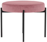 PAPERFLOW Banc GAIA, rond, habillage velours, rose