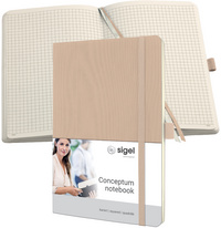 sigel Carnet de notes Conceptum, A5, ligné, beige