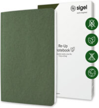 sigel Carnet de notes Re-Up, A5, ligné, vert mousse