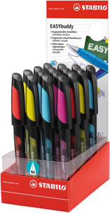 STABILO Stylo plume EASYbuddy M, droitiers, présentoir de 16