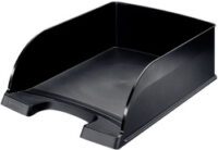 LEITZ Corbeille à courrier Plus Jumbo, A4, polystyrène, noir