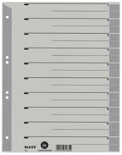 LEITZ Intercalaires, format A4 extra large, en carton solide