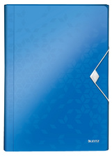 LEITZ Trieur ménager WOW, A4, PP, 6 compartiments, bleu