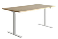 Topstar Bureau réglable en hauteur, (L)1.800 mm blanc/érable
