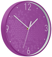LEITZ Horloge murale WOW, mouvement à quartz, violet