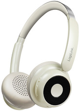 LogiLink Casque audio BT 6.0 AuraSolo, bluetooth, beige