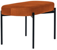 PAPERFLOW Banc oval GAIA, taille M, habillage tissu, rouille