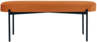 PAPERFLOW Banc oval GAIA, taille L, habillage tissu, rouille