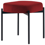 PAPERFLOW Banc oval GAIA, taille S, habillage velours, rouge
