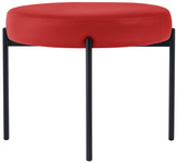 PAPERFLOW Banc GAIA, rond, habillage similicuir, rouge