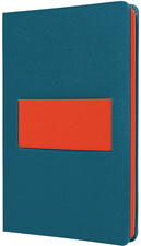 sigel Carnet Linescape, A5, ligné, bleu / orange fluo