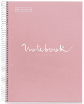 MIQUELRIUS Cahier à spirale "Notebook EMOTIONS", A4, rose