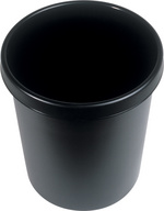 helit Corbeille à papier "the german", 30 litres, PE, noir