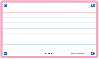 Oxford Fiches "Flash 2.0", 75 x 125 mm, uni, rose