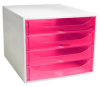 EXACOMPTA Module de classement ECOBOX, 4 tiroirs, gris/