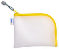 HERMA Pochette à fermeture à zip "Mesh Bags", A6, jaune