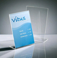 sigel Présentoir de table, acrylique, A6 portrait, incliné