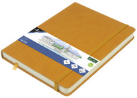 kangaro Carnet de croquis, couverture PU rigide, A6, ocre