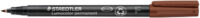 STAEDTLER Marqueur permanent 318F Lumocolor, marron