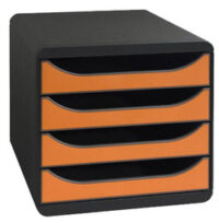 EXACOMPTA Module de classement BIG-BOX, 4 tiroirs, tangerine