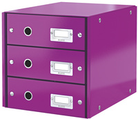 LEITZ Bloc de classement Click & Store WOW, violet