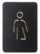 EUROPEL Pictogramme "WC genre neutre", noir