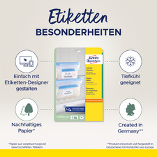 AVERY Zweckform Etiquette congélation, 30 x 50 mm, blanc