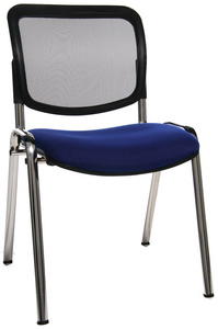 Topstar Chaise de bureau "Net Point Visit chrom", bleu royal