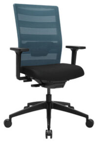 Topstar Chaise de bureau pivotante "Airwork", noir/pétrole