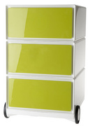 PAPERFLOW Caisson mobile "easyBox", 3 tiroirs, blanc / vert