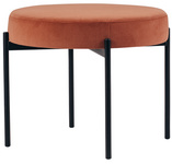 PAPERFLOW Banc GAIA, rond, habillage velours, rouille